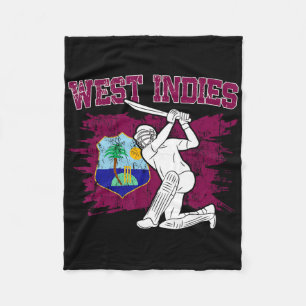 West Indies Cricket Fan West Indies Supporter Cric Fleece Blanket