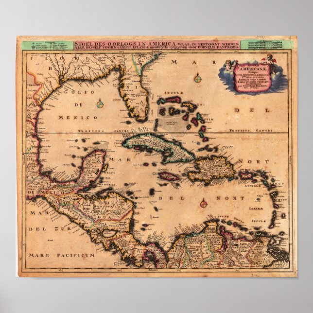 West Indies Danckerts, Cornelius 1680 Poster (Front)