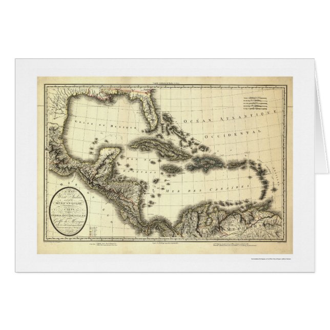West Indies & Gulf of Mexico Map 1806 (Front Horizontal)