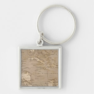 West Indies Map by Arrowsmith Key Ring