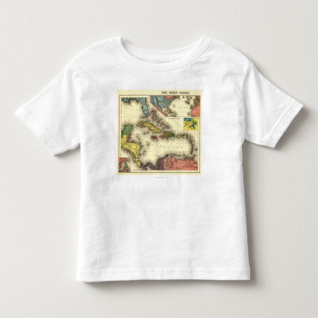 West IndiesPanoramic MapWest Indies Toddler T-Shirt (Front)