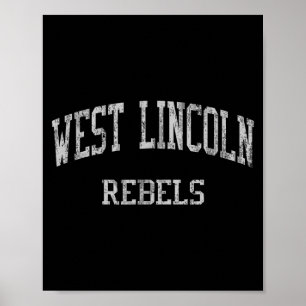 West Lincoln High School Hs Lincolnton Nc Vintage Poster