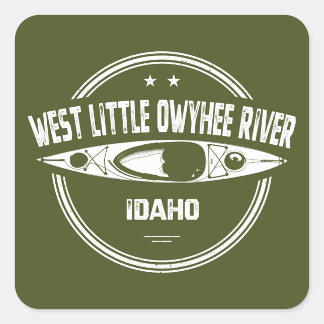 West Little Owyhee River Idaho Kayaking Square Sticker (Front)