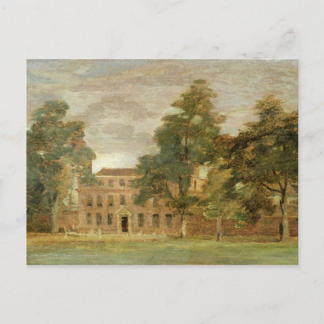 West Lodge, East Bergholt (oil on paper laid on pa Postcard (Front)