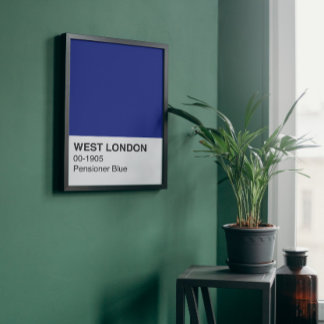 West London Pensioner Blue - Full Width Poster