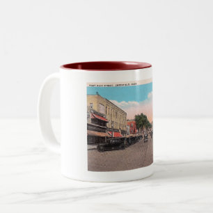 West Main St, Greenfield, Massachusetts Two-Tone Coffee Mug