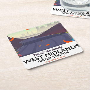 West Midlands, United Kingdom Square Paper Coaster