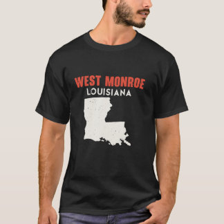 West Monroe Louisiana USA State America Travel Lou T-Shirt