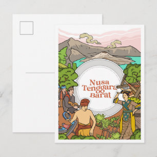 West Nusa Tenggara Indonesia Travel Postcard