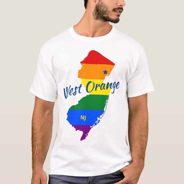 West Orange NJ Gay T-Shirt (Front)