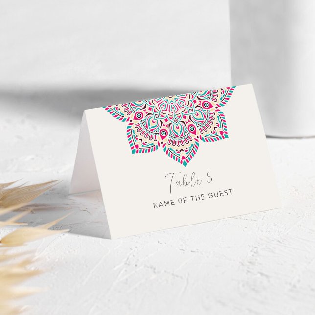 West Pacific Classic Mandala Wedding Place Card (Creator Uploaded)
