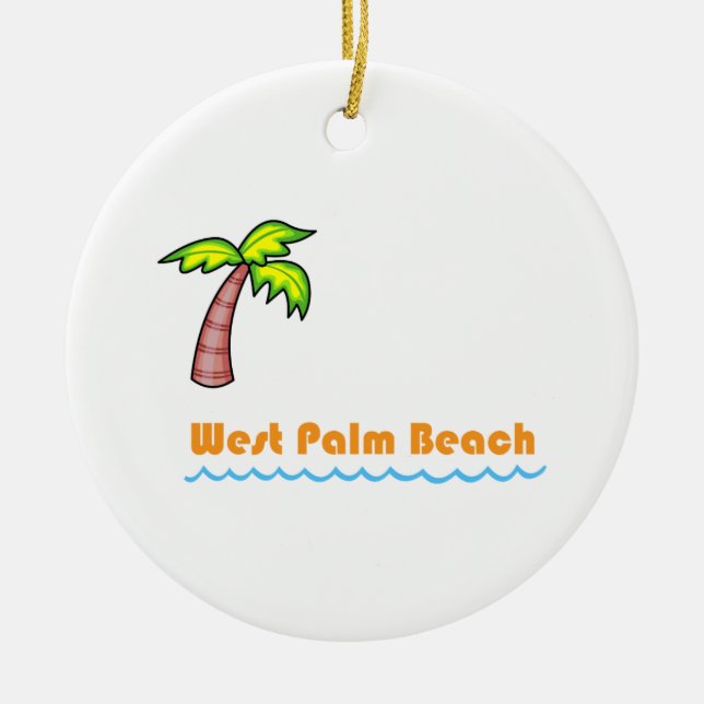 West Palm Beach Ceramic Ornament (Front)