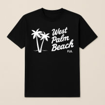 West Palm Beach Florida Tropical Script Minimalist