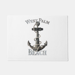 West Palm Beach Florida Vacation Nautical Anchor Doormat