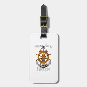 West Palm Beach Florida Vacation Nautical Anchor S Luggage Tag