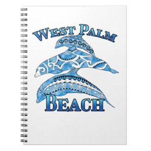 West Palm Beach Florida Vacation Tribal Dolphins Notebook