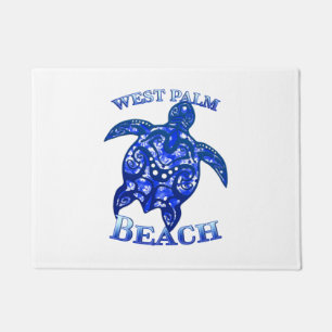 West Palm Beach Florida Vacation Tribal Turtle Doormat