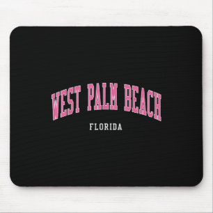 West Palm Beach Florida Vintage Atheltic College S Mouse Pad