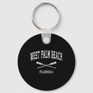 West Palm Beach Florida Vintage Nautical Paddles S Key Ring