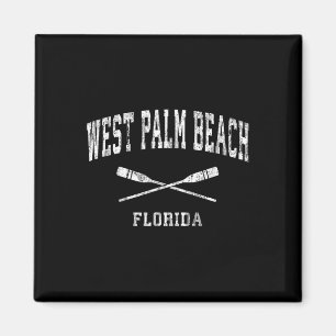 West Palm Beach Florida Vintage Nautical Paddles S Magnet