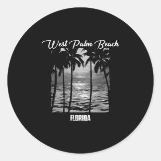 West Palm Beach Souvenir - Florida Reminder _1  Classic Round Sticker