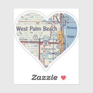West Palm Beach Vintage Map