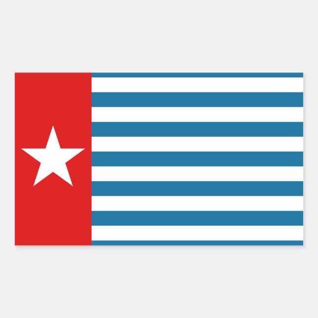 west papua rectangular sticker (Front)