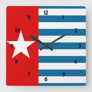 west papua square wall clock