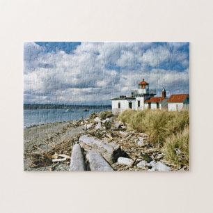 West Point Lighthouse, Seattle Washington Jigsaw Puzzle