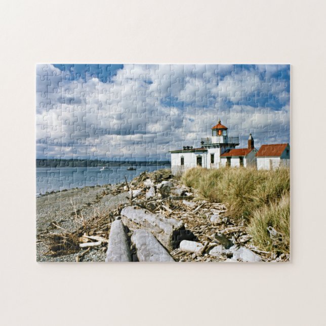 West Point Lighthouse, Seattle Washington Jigsaw Puzzle (Horizontal)