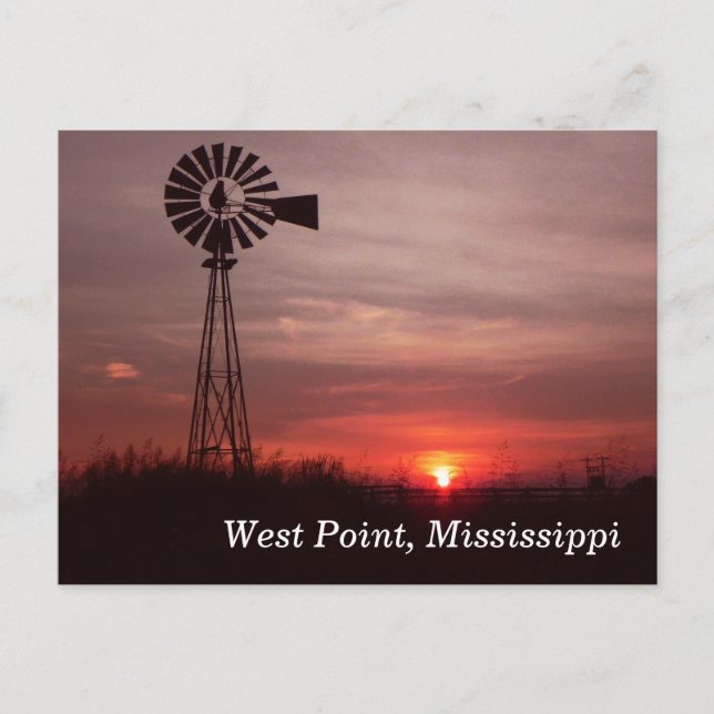 West Point, Mississippi postcard (Front)