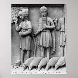 West portal, South door, tympanum epicting Poster