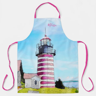 West Quoddy Berry Lubec Maine Lighthouse Apron