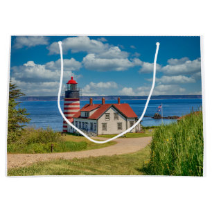 West Quoddy Head Lighthouse, Lubec, Maine Large Gift Bag