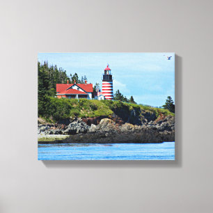 West Quoddy Head Lighthouse, Maine Canvas Print