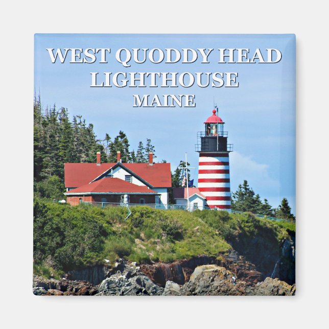 West Quoddy Head Lighthouse, Maine Magnet (Front)