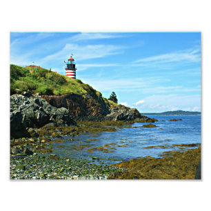 West Quoddy Head Lighthouse, Maine Photo Print