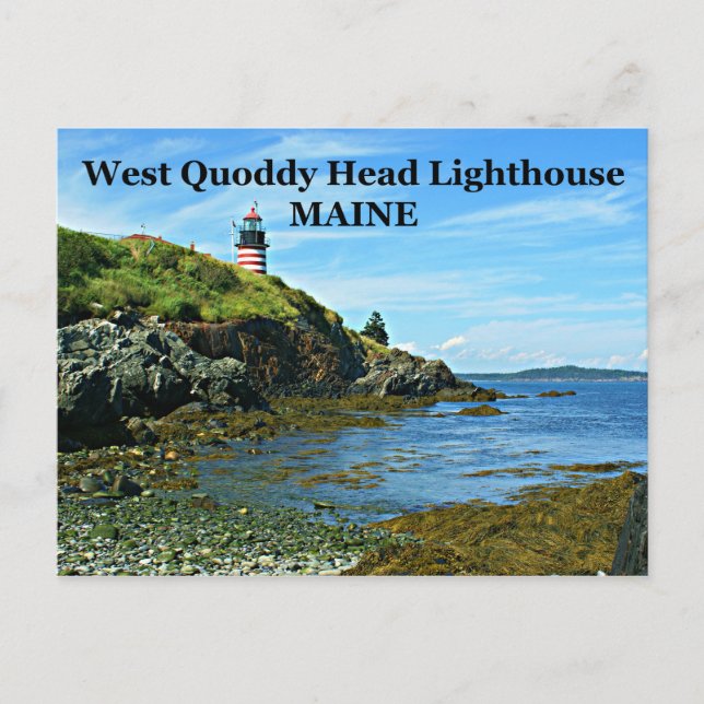 West Quoddy Head Lighthouse, Maine Postcard (Front)