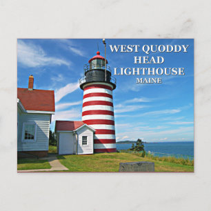 West Quoddy Head Lighthouse, Maine Postcard