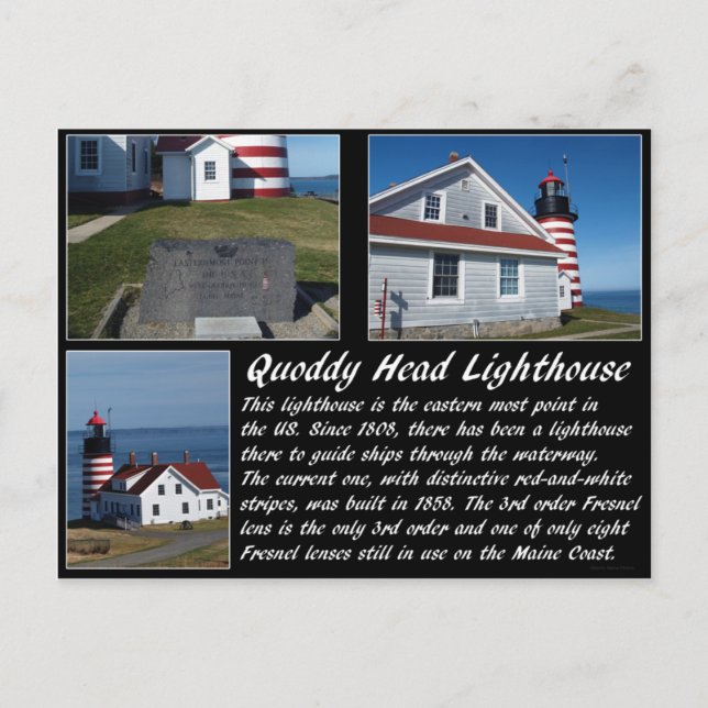 West Quoddy Head Lighthouse Postcard (Front)