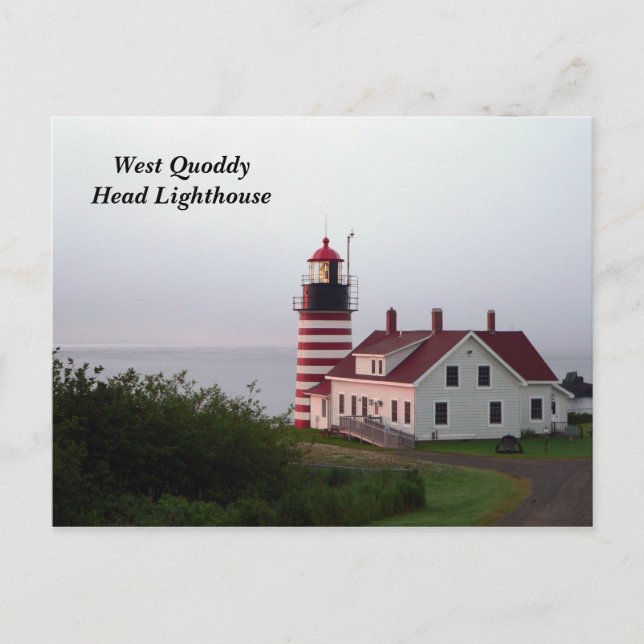 West Quoddy Head Lighthouse Postcard (Front)