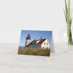 West Quoddy Maine Lighthouse  Thank You Card