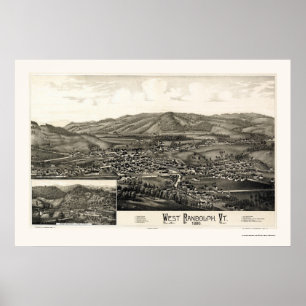 West Randolph, VT Panoramic Map - 1886 Poster