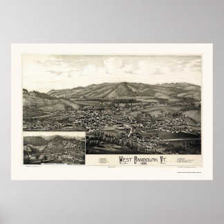 West Randolph, VT Panoramic Map - 1886 Poster