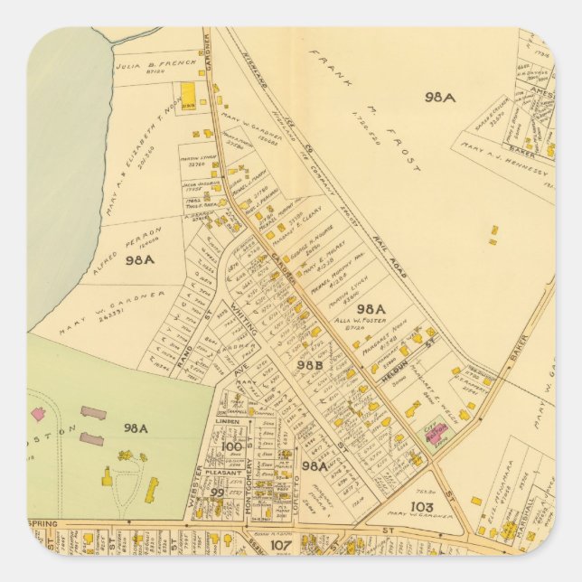 West Roxbury, Massachusetts 8 Square Sticker (Front)