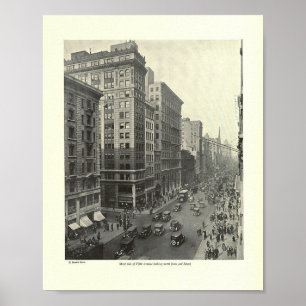West Side Of Fifth Avenue Looking North From 42nd Poster