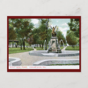 West Side Park, Champaign, Illinois Vintage Postcard