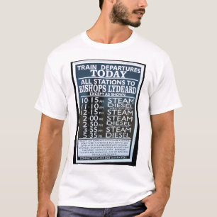 West Somerset Railway, Minehead station timetable T-Shirt