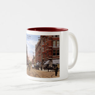 West State St., Trenton NJ 1915 Vintage Two-Tone C Two-Tone Coffee Mug