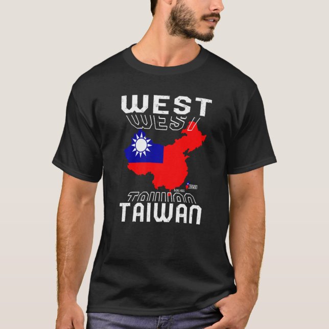 West Taiwan Map Republic Of China Chinese Taiwanes T-Shirt (Front)
